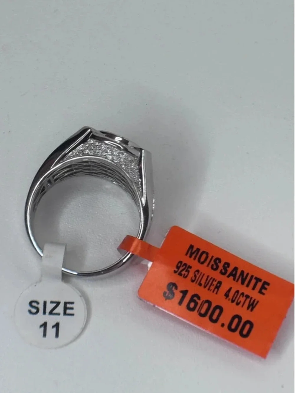 925 men’s ring size 11 Moissanite